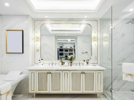 A Pared Down Look bathroom design